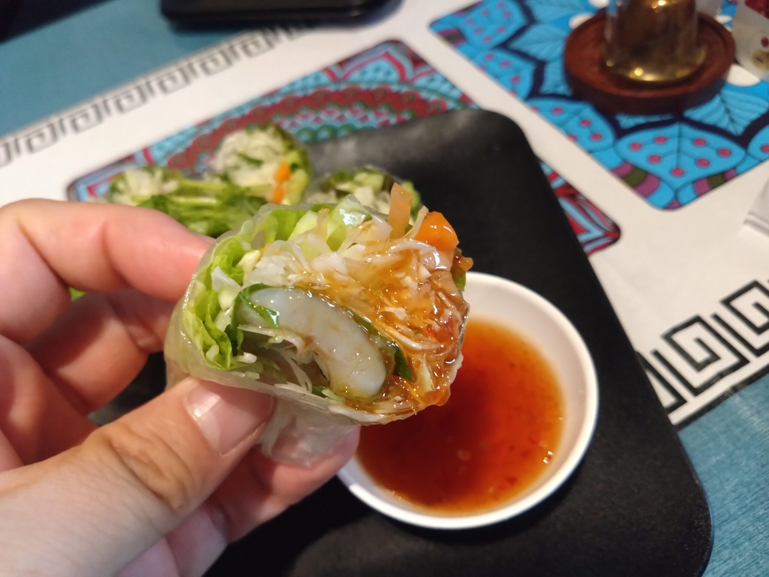 生春巻きの断面（アップ）